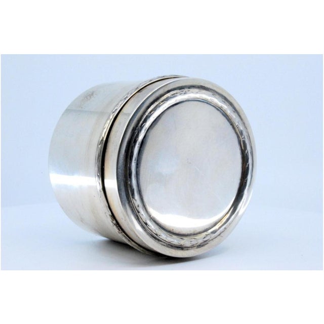 Silver Silver Tea Box with Beaded Border and Removable Lid For Sale - Image 8 of 10