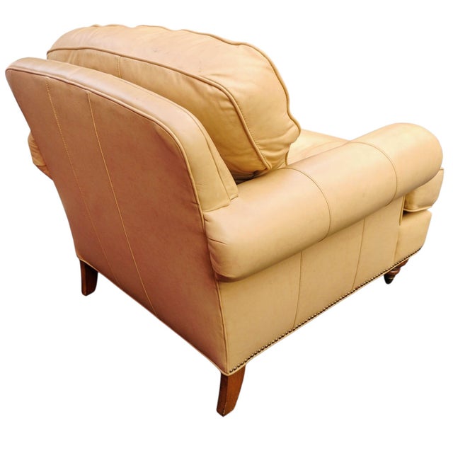 Animal Skin Bring Sophisticated Luxury Into Your Home With the Liz Claiborne Home Leather Chair and Ottoman Set. For Sale - Image 7 of 12