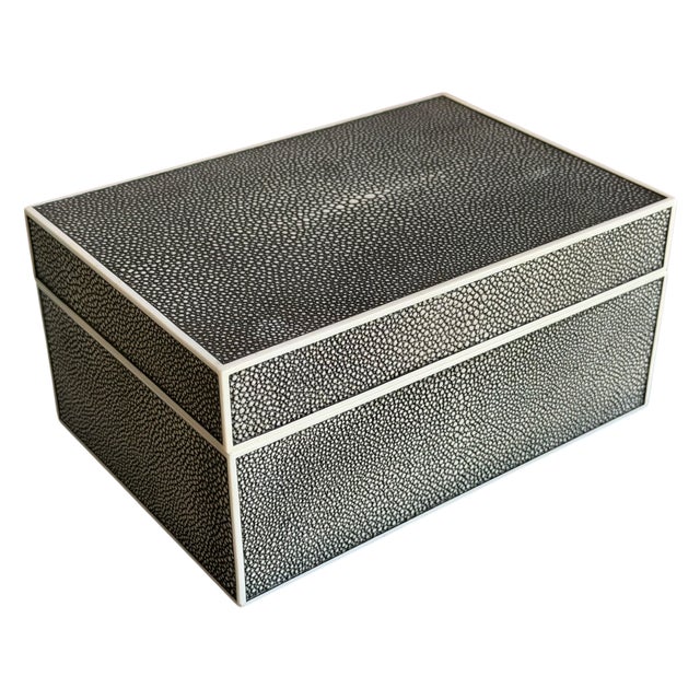 Modern Shagreen Clad Jewelry Box