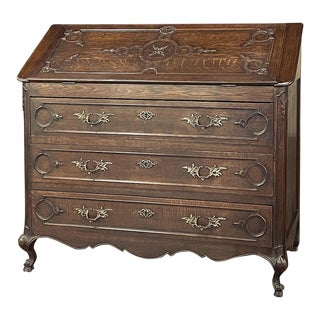 Antique Country French Oak Secretary For Sale