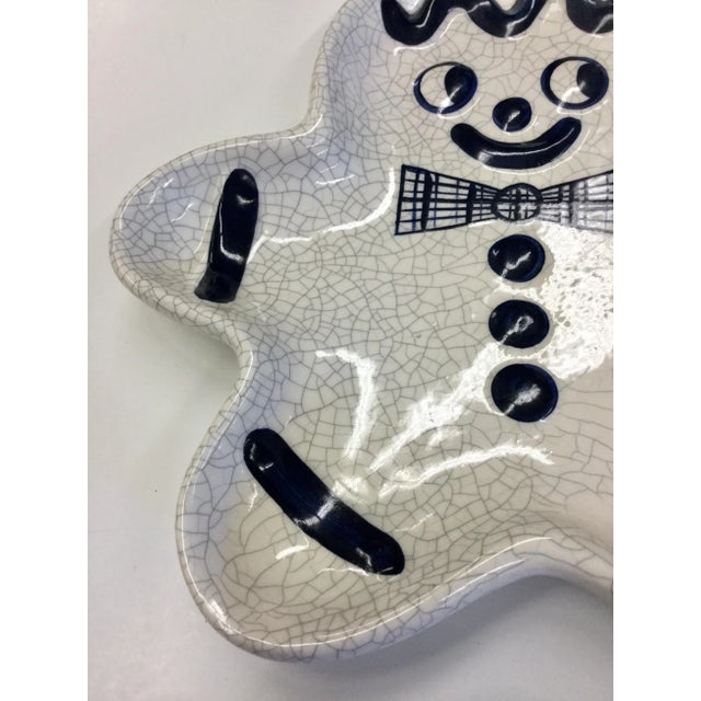 Traditional crackle glaze ceramic gingerbread dish or plate hand made by artisan Potter. Signed and numbered. Perfect for...