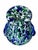 Blue and Green Spatter Art Glass Vase With Cobalt Scroll Handles For Sale - Image 13 of 15