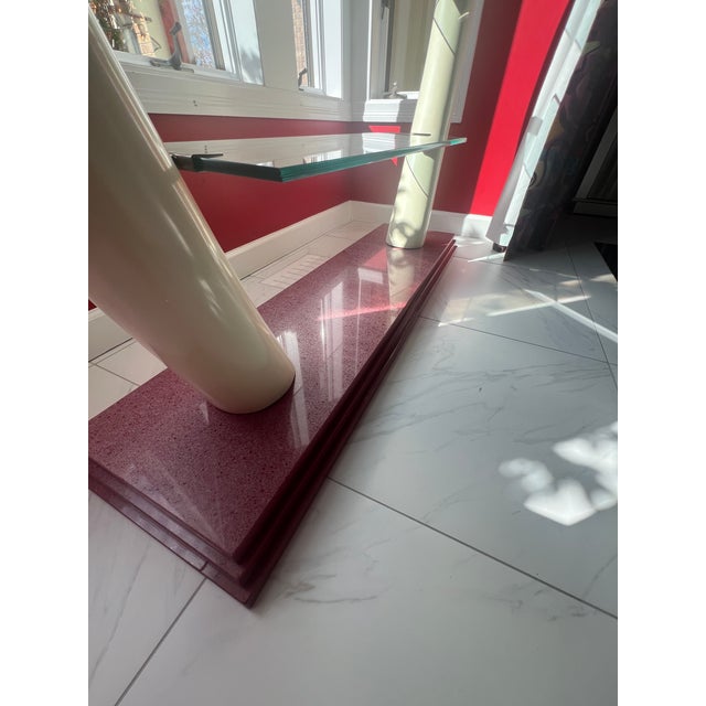 Contemporary Beautiful Faux Elephant Tusks Etagere . Circa 1960's For Sale - Image 3 of 7