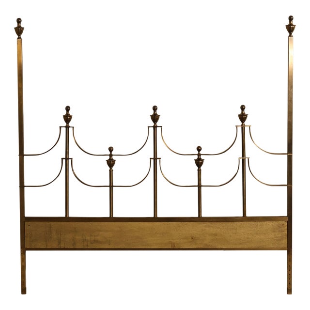 Mastercraft Vintage Brass King Headboard For Sale