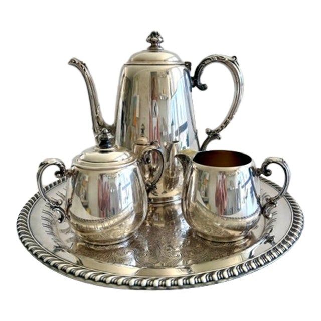 Vintage Wm Rogers Silverplate Coffee/Tea Set - Set of 4 For Sale