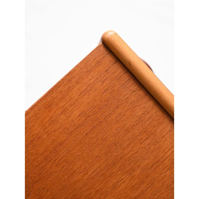 1950s Scandinavian Teak Bedside Table, 1950s-1960s For Sale - Image 5 of 8