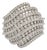 10k White Gold Round Diamond Cluster Designer Ladies Ring 2-3/4 CTTW, Size 6.75 For Sale
