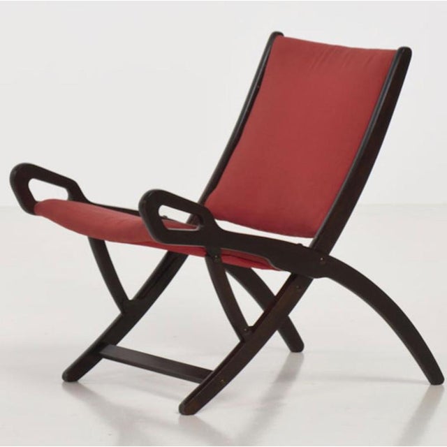 Rare and beautiful pair of folding armchairs, Ninfea model, designed by the famous architect and designer Gio Ponti for...