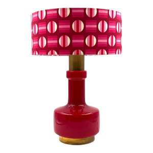 Space Age Red Glass Table Lamp, Italy 1960s