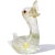 Mid 20th Century Vintage Murano Barovier Toso Clear and Gold Flecks Italian Art Glass Baby Bird Figurine Sculpture For Sale - Image 5 of 6