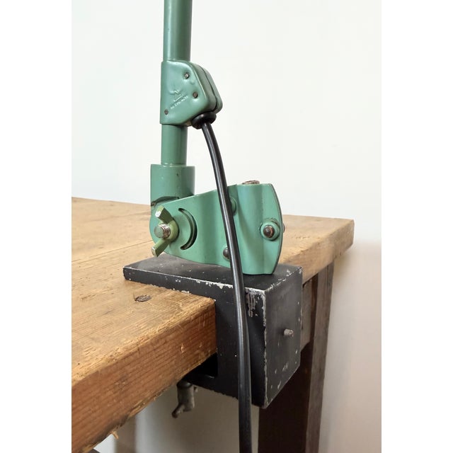 Brown Green Industrial Workshop Desk Lamp by Curt Fischer for Midgard, 1950s For Sale - Image 8 of 18