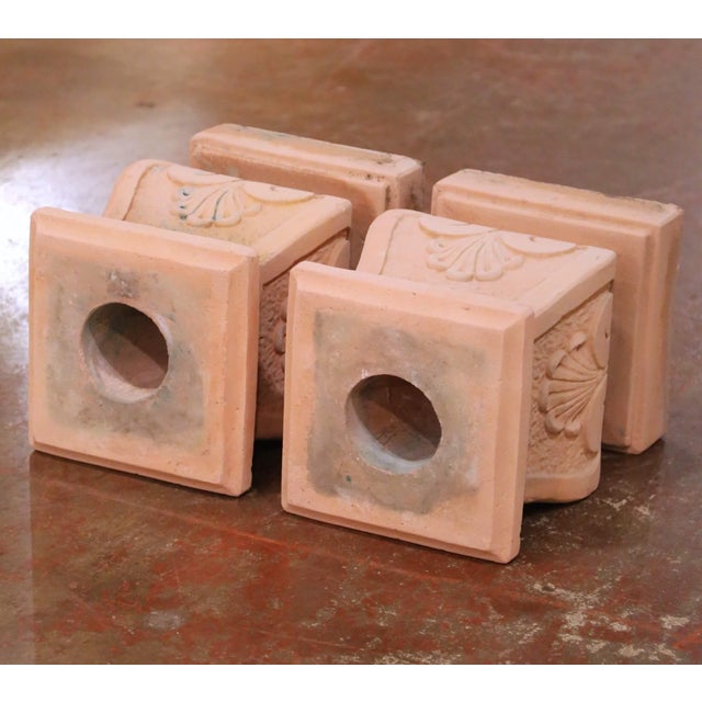 Pair of Mid-Century French Trompe L’Oeil Concrete Medicis Fruit Vases on Stand For Sale - Image 10 of 12