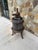 **Vintage Wood and Cast-Iron Grape Press** Rustic vintage grape press featuring a weathered wooden slat basket, iron...