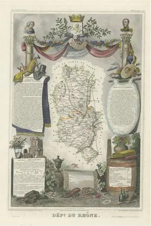 Map of Rhône, 1852