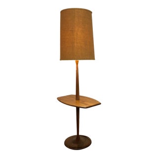 Mid Century Floor Lamp With Table For Sale