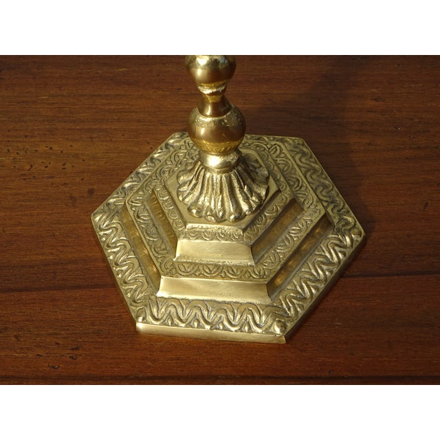 Seven-Branch Candleholder in Gilded Brass by Wainberg, 1960s For Sale - Image 9 of 18