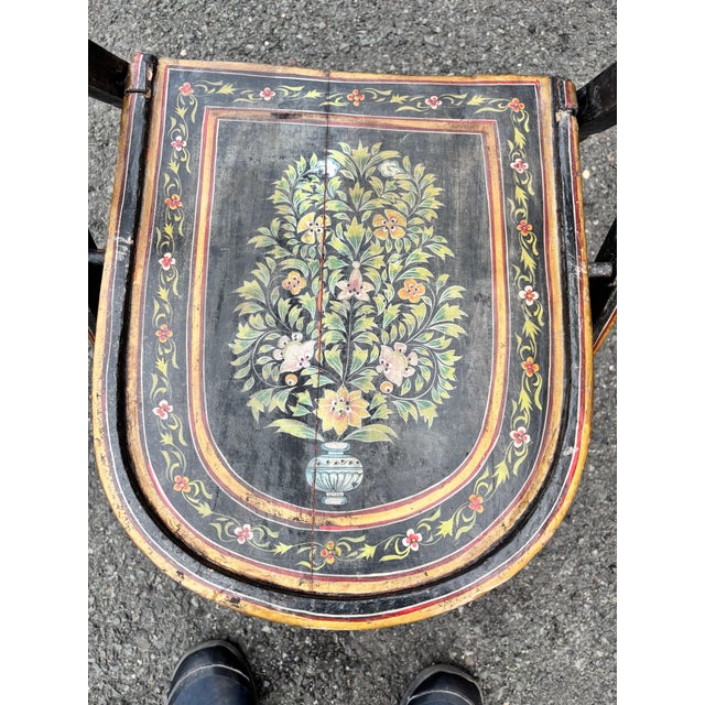 1950s 1950s Hand-Painted Folding Side Chair For Sale - Image 5 of 10