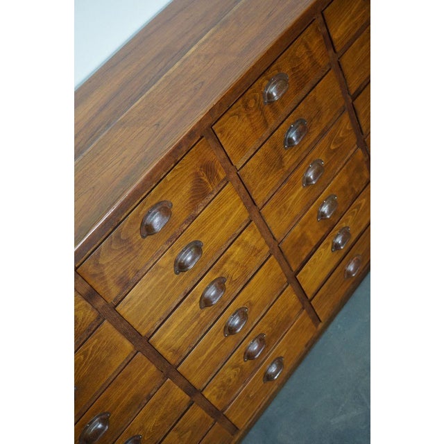 Brown German Beech Apothecary Cabinet, Mid-20th Century For Sale - Image 8 of 16