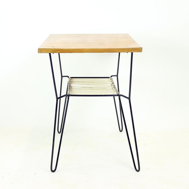 Mid-Century Modern Coffee Table with Metal Base, Czechoslovakia, 1960s For Sale - Image 3 of 11