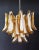 Italian Murano Chandelier, Mazzega Style – 36 Lattimo Amber Glass Petals For Sale In Los Angeles - Image 6 of 11