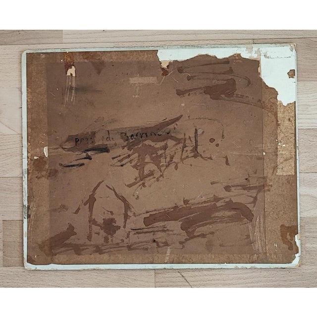 Louis Camille Gianoli, Lac de montagne, Oil on Cardboard For Sale - Image 8 of 9