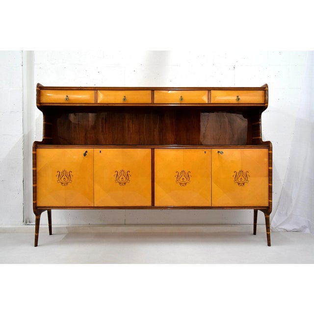 Brown Vintage Buffet by Melchiorre Bega, 1950s For Sale - Image 8 of 10