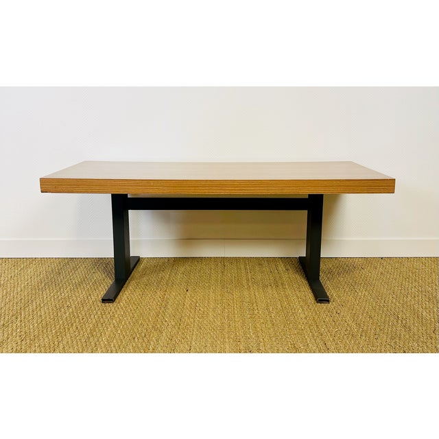 Vintage Lift-Top Coffee Table in Formica and Black Metal, 1970s For Sale - Image 14 of 15