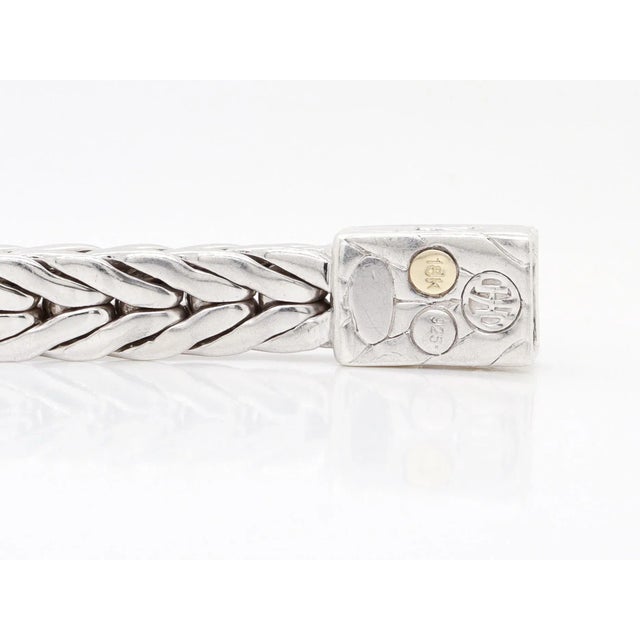 John Hardy 9mm Sterling Silver 'Icon' Chain Bracelet With Diamond Clasp For Sale - Image 16 of 17