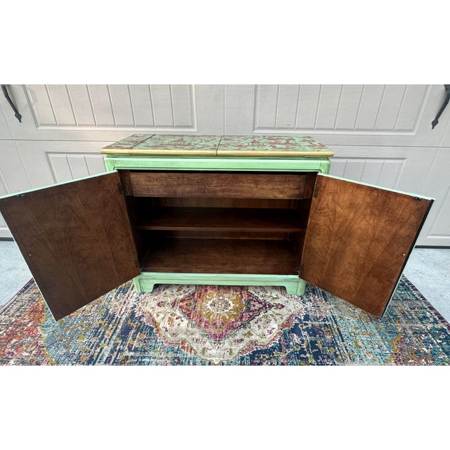 Thomasville Mystique Vintage Chinoiserie Hand Painted Server For Sale - Image 11 of 11