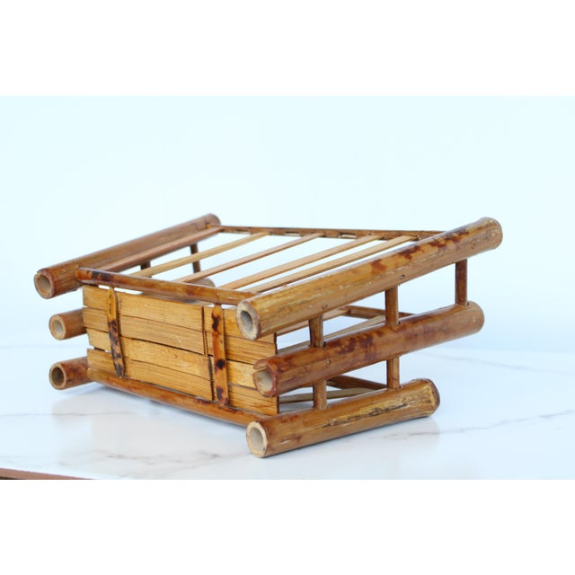 English Chinoiserie Tortoise Bamboo Desk Sort For Sale - Image 4 of 5