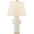 Christopher Spitzmiller for Visual Comfort Signature Eerdmans Medium Table Lamp in Sandy White with Linen Shade For Sale