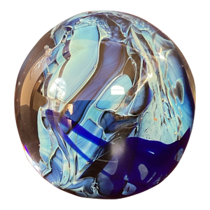 Studio Art Glass Paperweight Signed by Artist R. Strong 1986