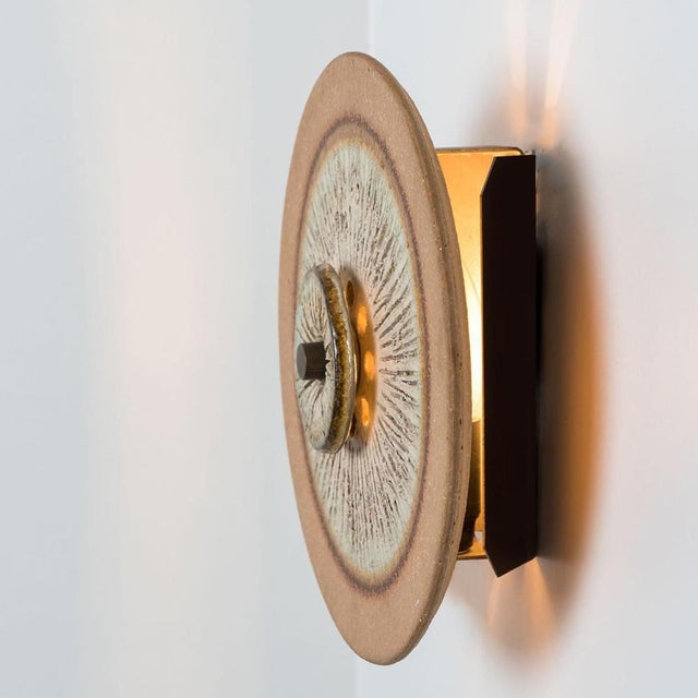 Round Ceramic Wall Light from Axella, 1970 For Sale - Image 9 of 15