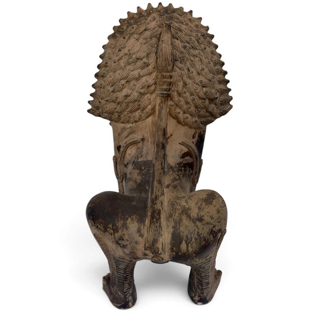 Vintage 1980 Austin Productions Foo Dog 21.75" Guardian Lion Statue Signed Large For Sale In Austin - Image 6 of 18