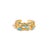 Mystic Waves Turquoise Gold Adjustable Ring, Size 8 For Sale - Image 10 of 11