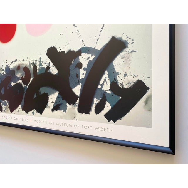 Adolph Gottlieb Foundation Vintage 1998 Abstract Expressionist Lithograph Print Framed Museum Poster " Apaquogue " 1961 For Sale - Image 15 of 16