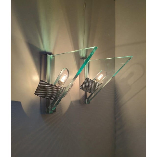 Mid-Century Modern Vintage Icaro Wall Sconces by Carlo Forcolini for Artemide, 1980, Set of 2 For Sale - Image 3 of 18