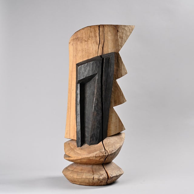 Alex Herzog, Abstract Sculpture, Zurich, 1970s, Solid Wood For Sale - Image 6 of 9