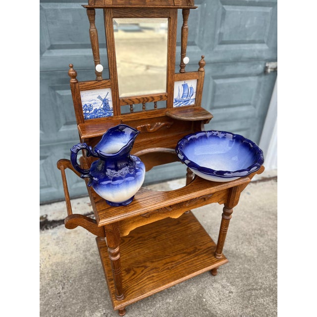 1890 WashStand With Basin & Pitcher by Ironstone England Chairish