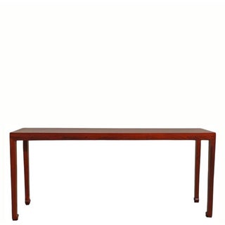 70" Long Minimalist Elm Console Table For Sale