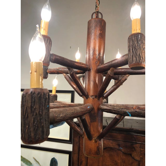 Late 20th Century Late 20th Century Rustic 12-Light Chandelier For Sale - Image 5 of 12