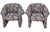 Pair Post Modern Sculptural Ribbon Lounge Chairs, 1980’s. Original upholstery. Measure 30.5” tall 40” wide 24” deep seat...