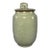 Antique Longquan Celadon Covered Jar, Chinese Crackle Glaze Jar For Sale