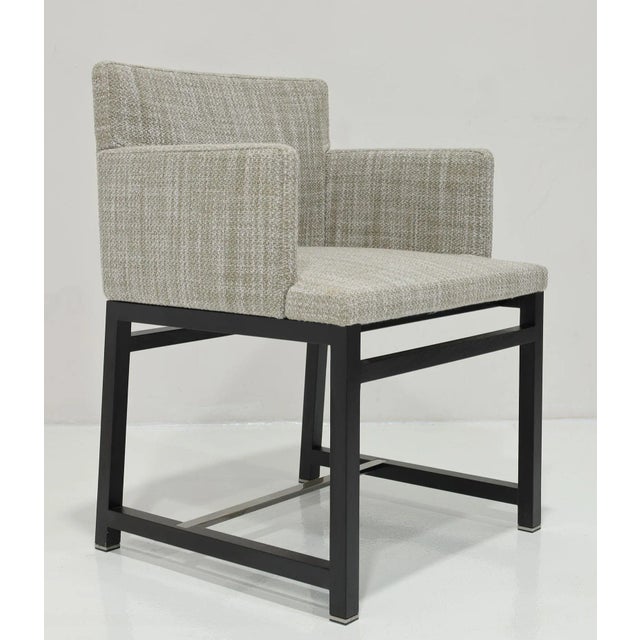 Minotti Modern Design Dining Chairs From Italy, Set of 8, in Neutral Upholstery For Sale - Image 12 of 14