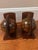 Classic Pair of old world style book ends made in Italy. Globes are mounted on L shaped bases Walnut, circa 1970's Each...