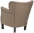 Modern Armchair & Brass nailheads in Brown & Java For Sale - Image 3 of 6