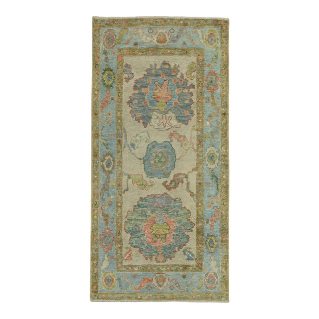 Turkish Oushak Rug 2'10"x 5'11" #20115 For Sale