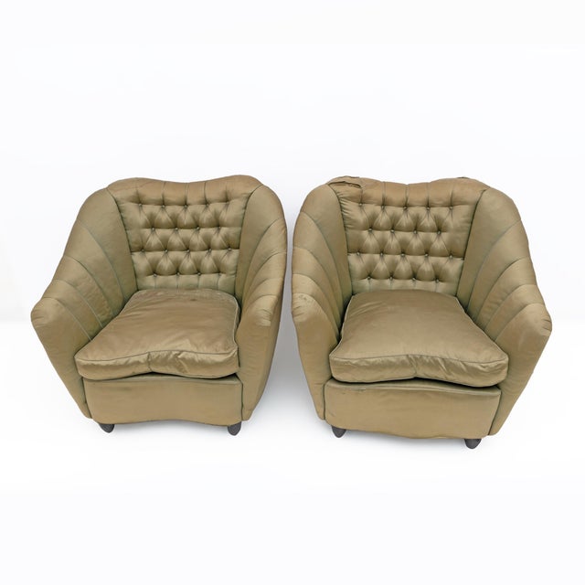 Mid-Century Modern Mid-Century Modern Curved Chairs by Gio Ponti, 1940s, Set of 2 For Sale - Image 3 of 7