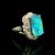Early 21st Century 8.63 Carat Australian Boulder Opal Diamond Platinum Ring, Size 7 For Sale - Image 5 of 5