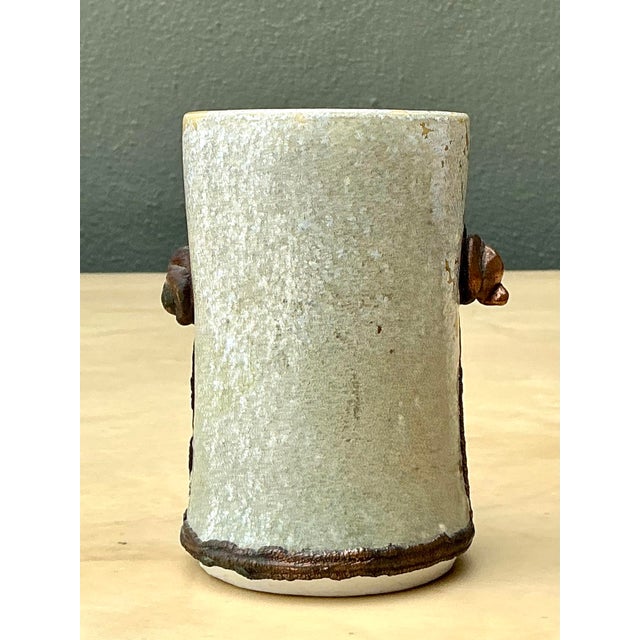 Vintage Original Studio Pottery Vase For Sale In West Palm - Image 6 of 12